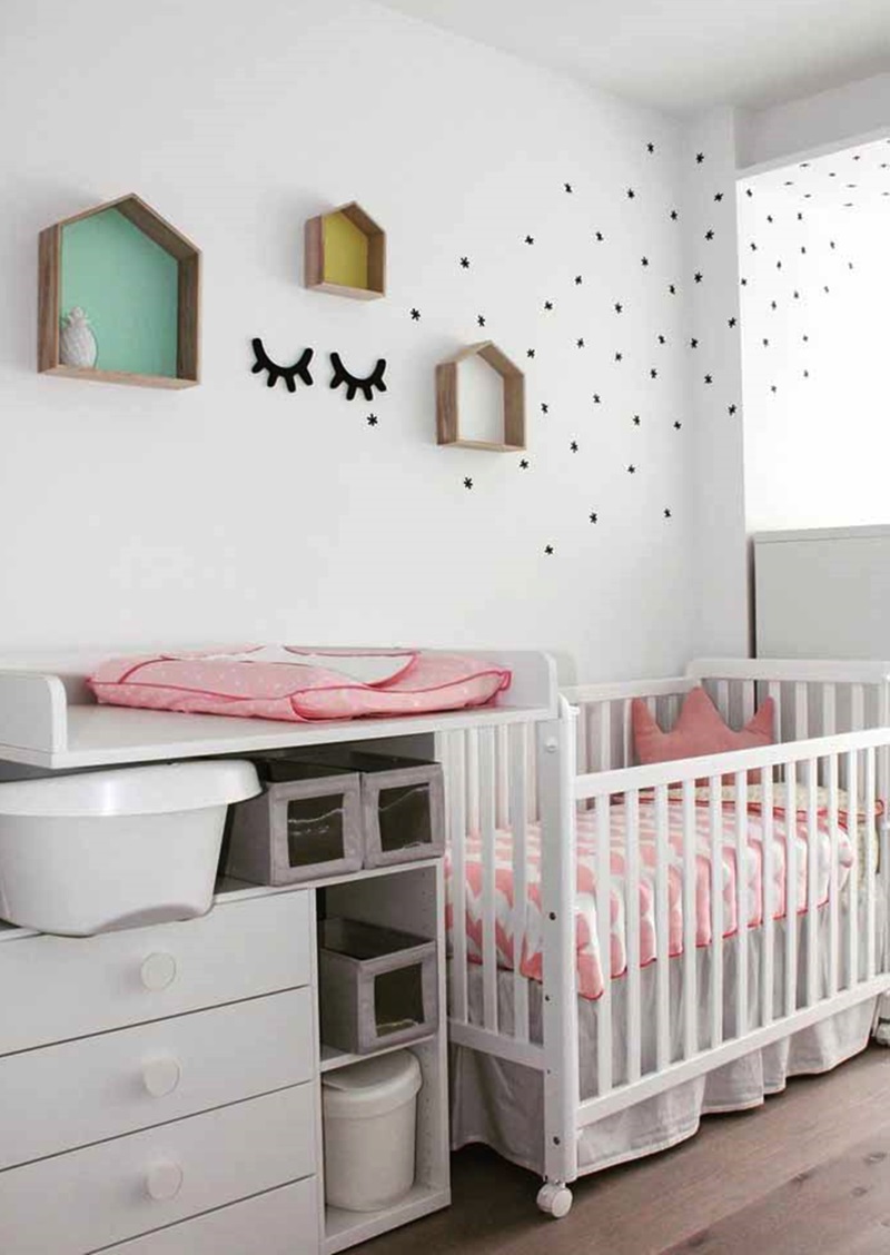 quarto bebe menina simples