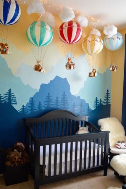 como economizar na decoração quarto bebê menino