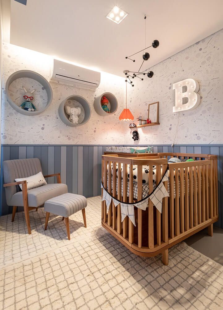ideias decoração quarto bebê masculino moderno