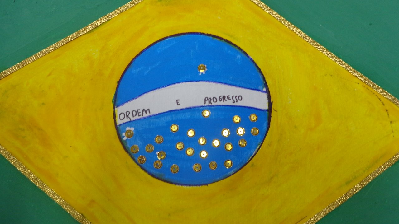 bandeira do brasil em aquarela desenho