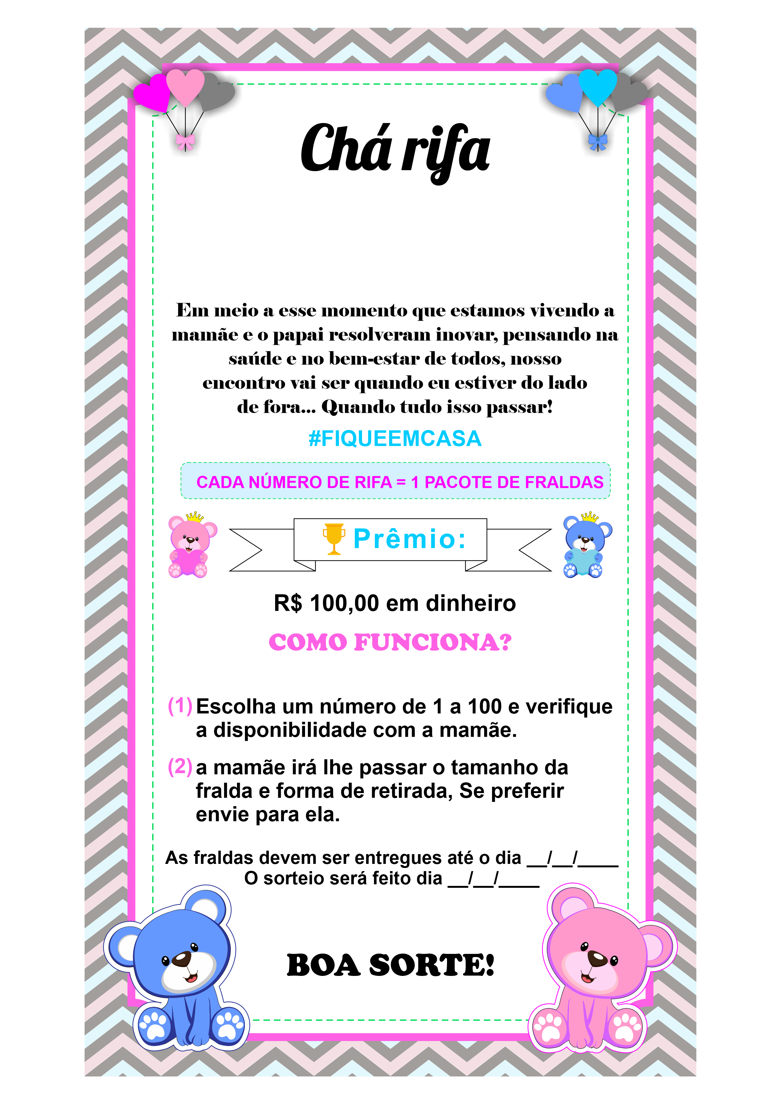 ferramenta de rifa customizável