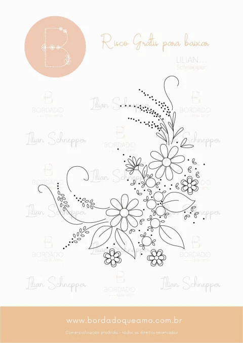 riscos de flores simples para iniciantes