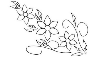 riscos florais para pintura em tecido