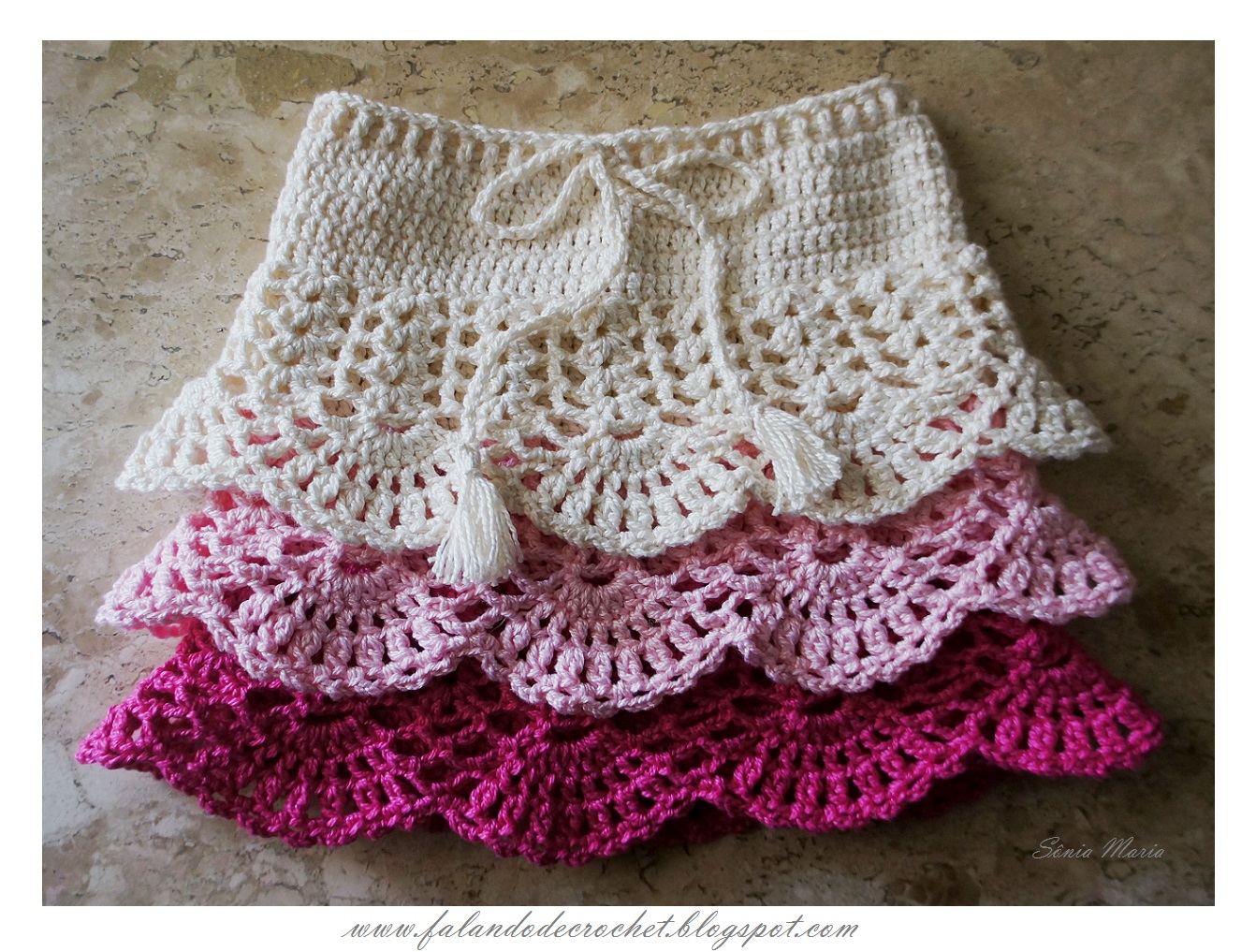 Saia de crochê boho chic