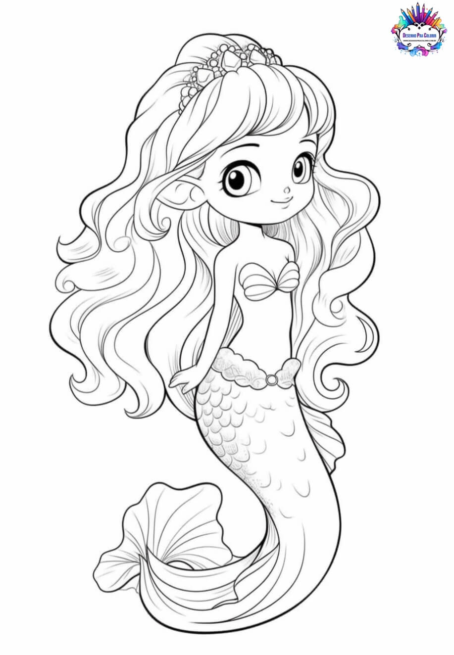 sereia para pintar