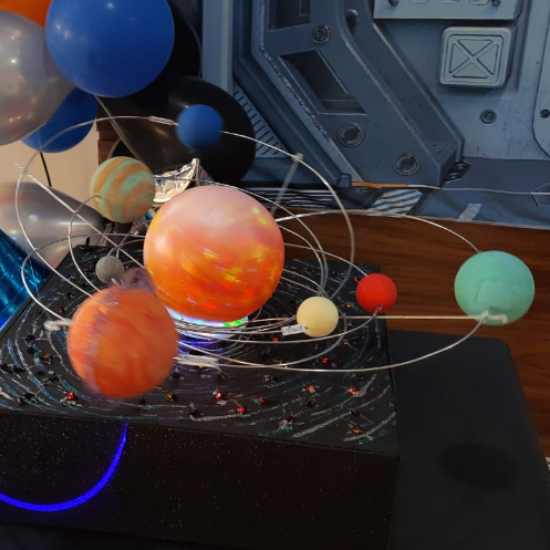 tamanho planetas maquete sistema solar