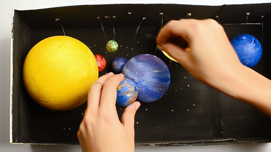 maquete sistema solar 3d