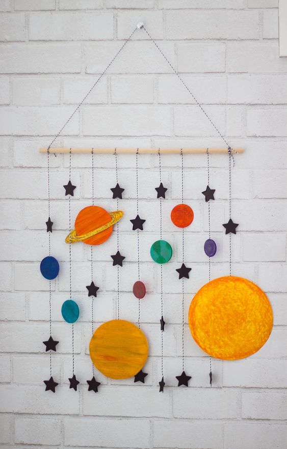maquete sistema solar com massinha