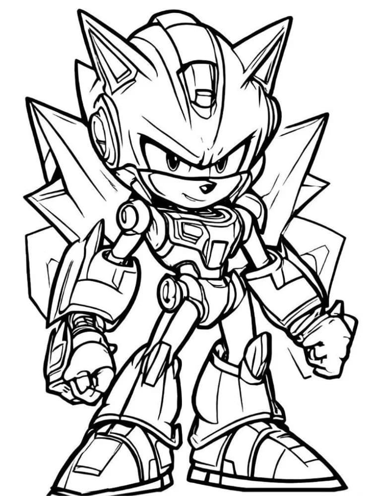 sonic boom para colorir