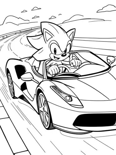 sonic the hedgehog para pintar