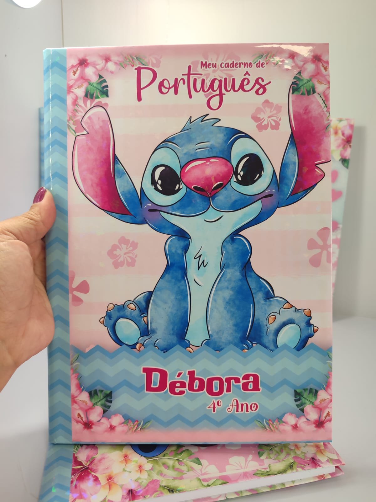 como fazer capa de caderno do Stitch