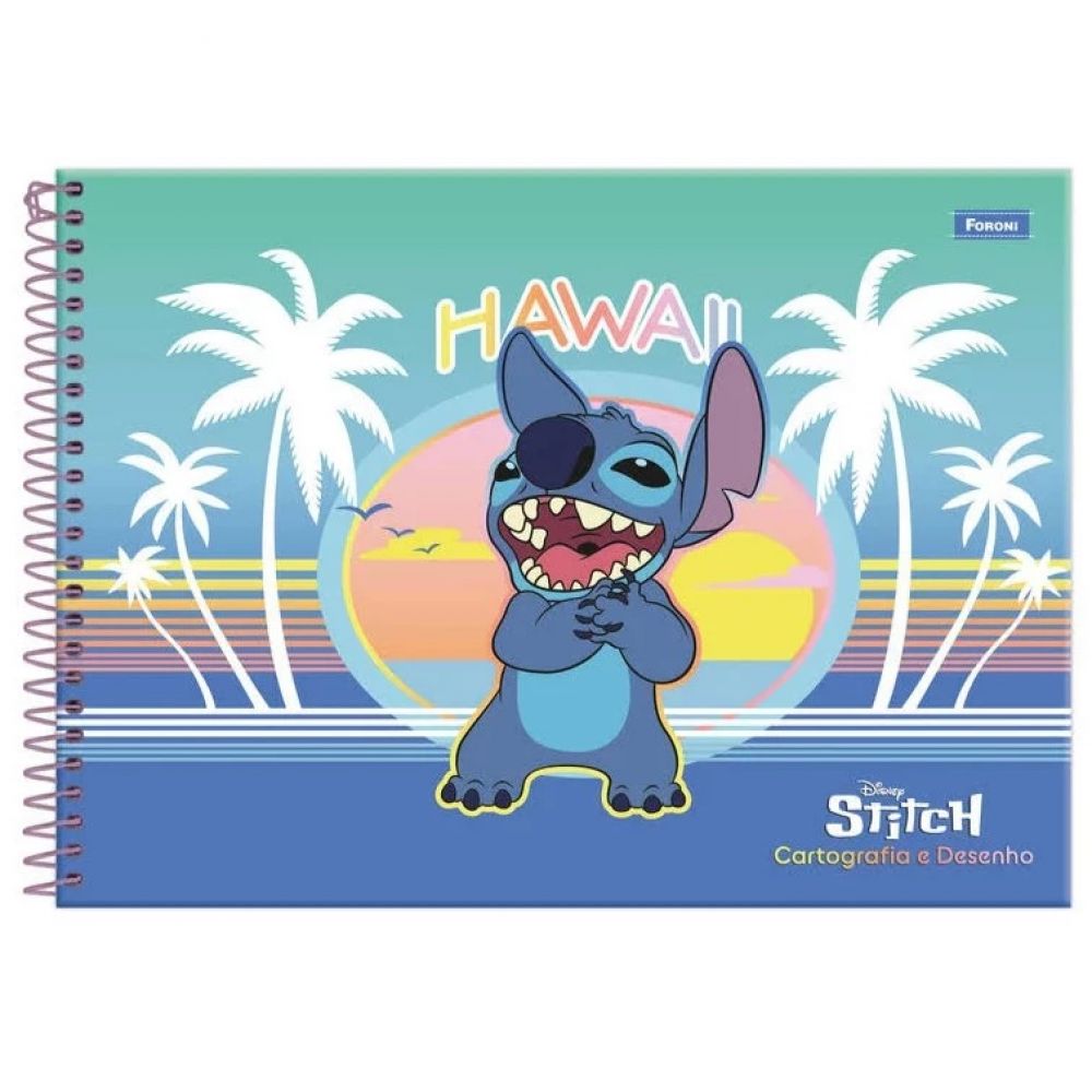 capa caderno stitch infantil