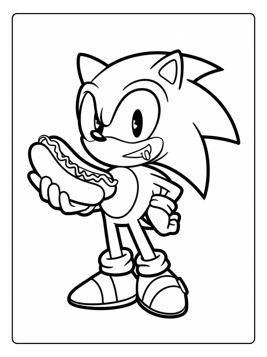 sonic e amigos desenhos para colorir