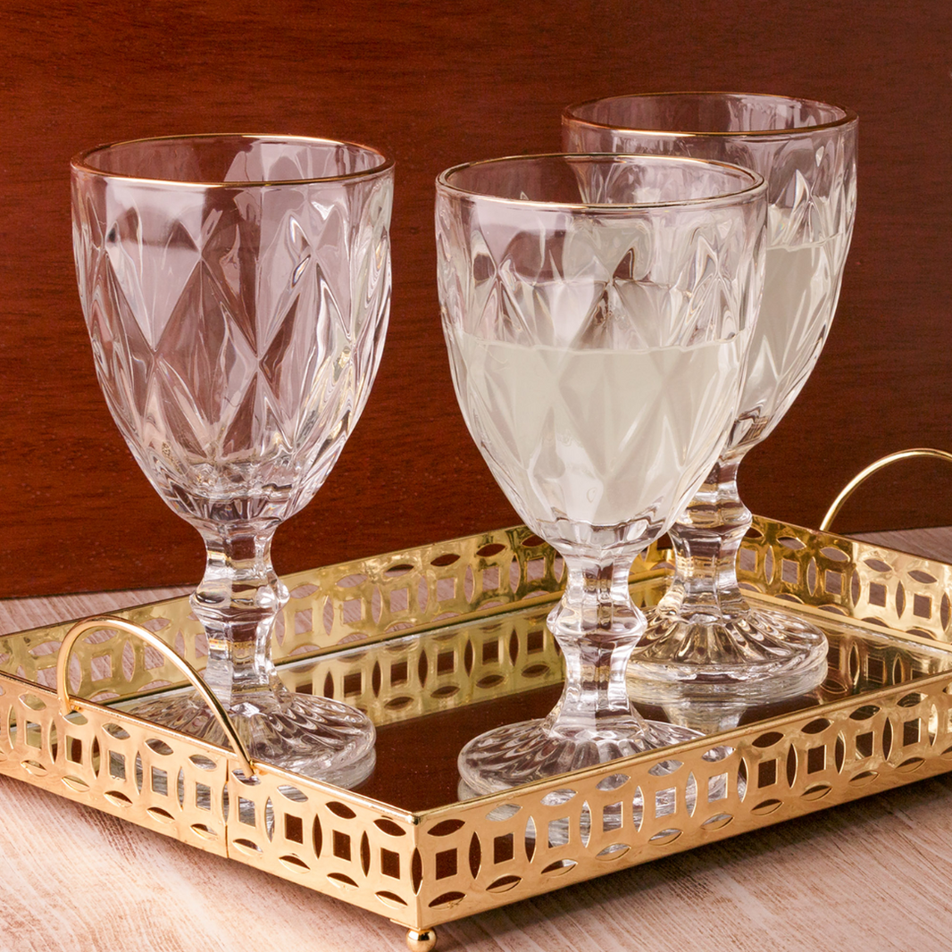 taças de vidro para decoração de casamento