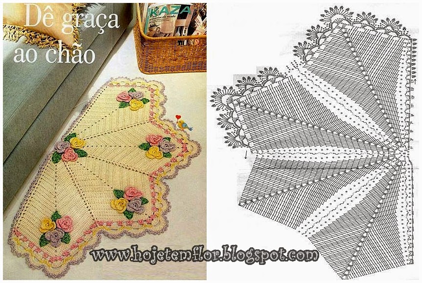 gráficos de tapete de crochê para imprimir