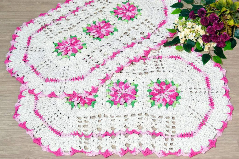 tapete croche rosa preco onde comprar barato