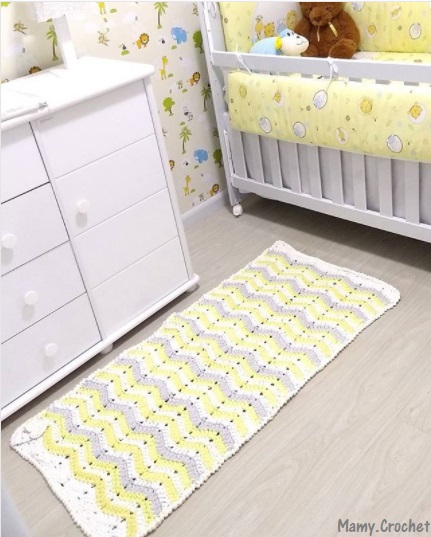 tapete de croche para quarto infantil