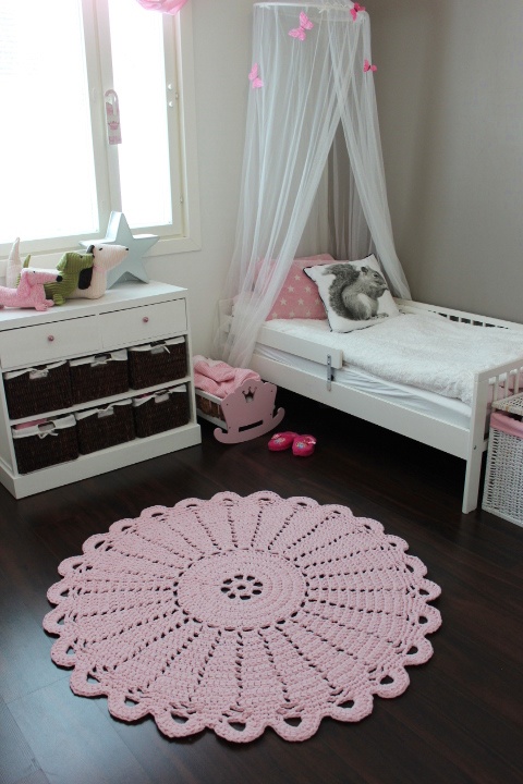 tapete de croche para quarto infantil