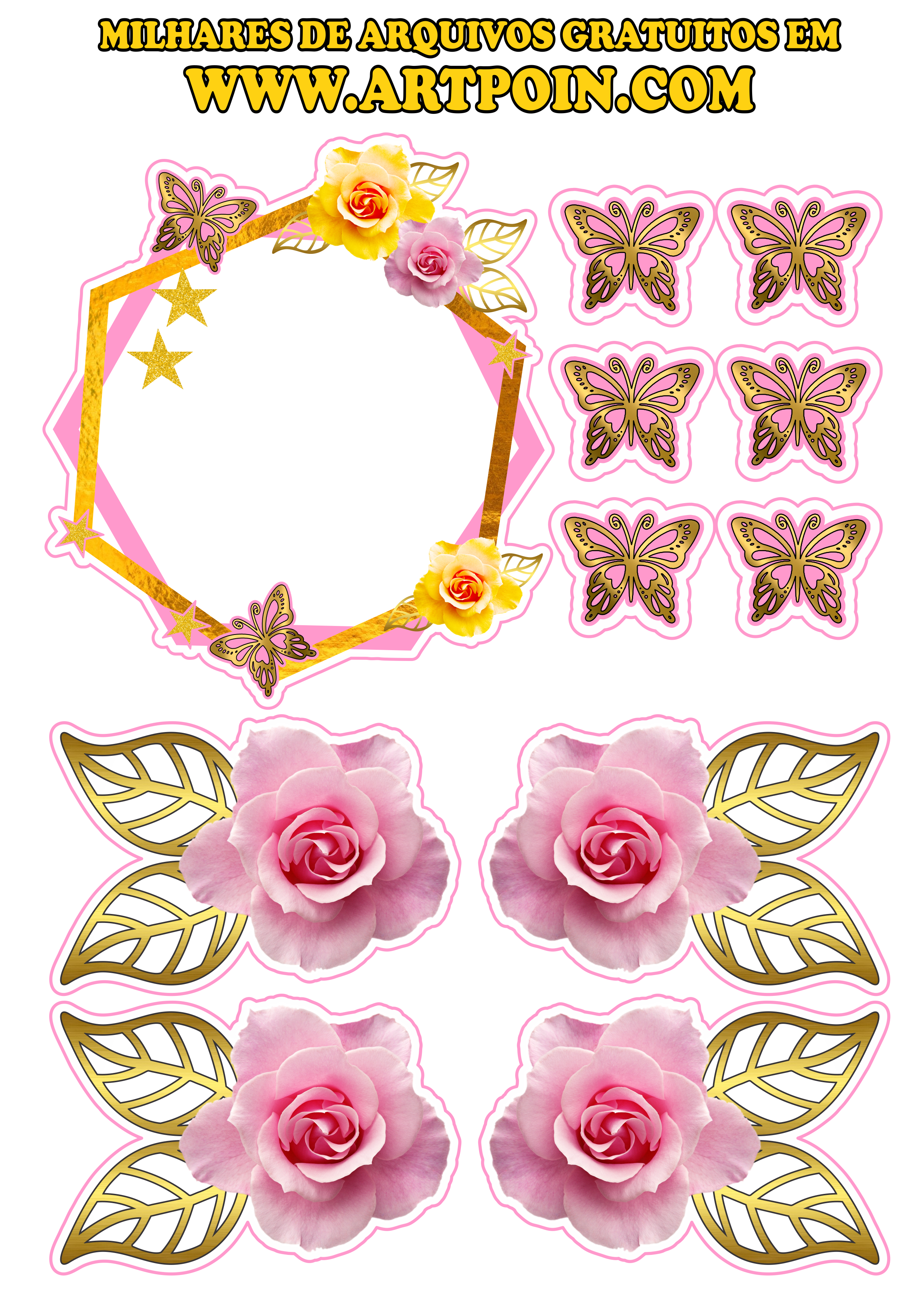 topo de bolo borboleta vs topo de bolo floral
