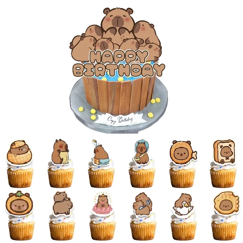 topo de bolo capivara para festa infantil