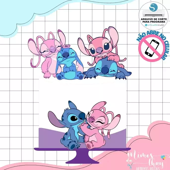 topo de bolo do stitch para imprimir