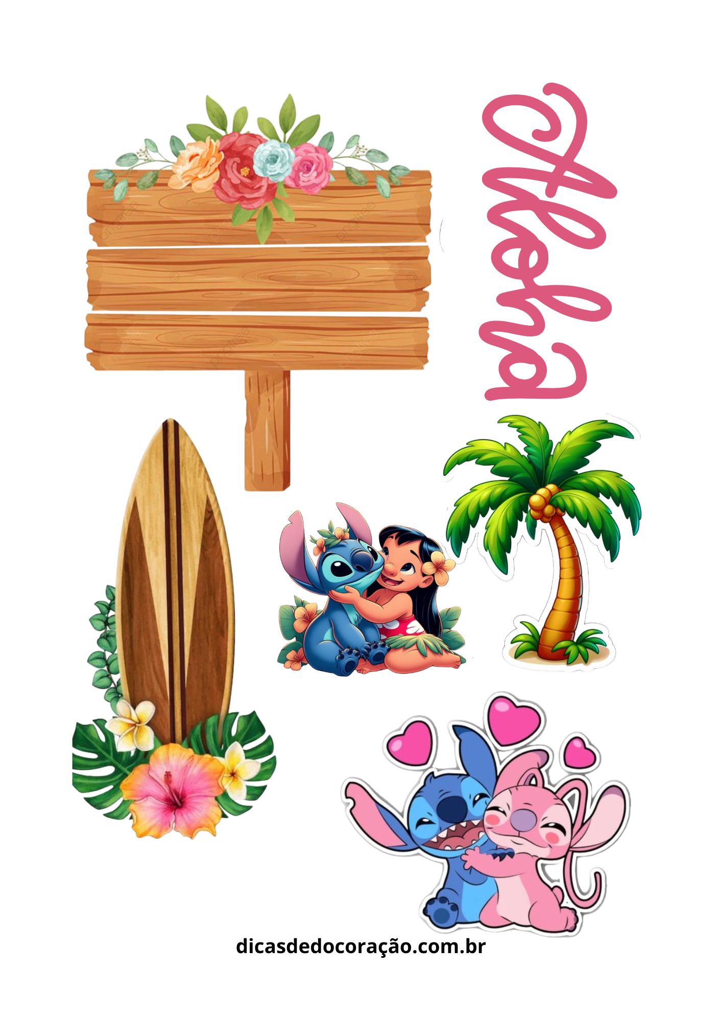 ideias criativas topo de bolo stitch para festa infantil
