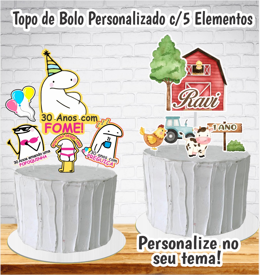 topo de bolo feminino simples e elegante