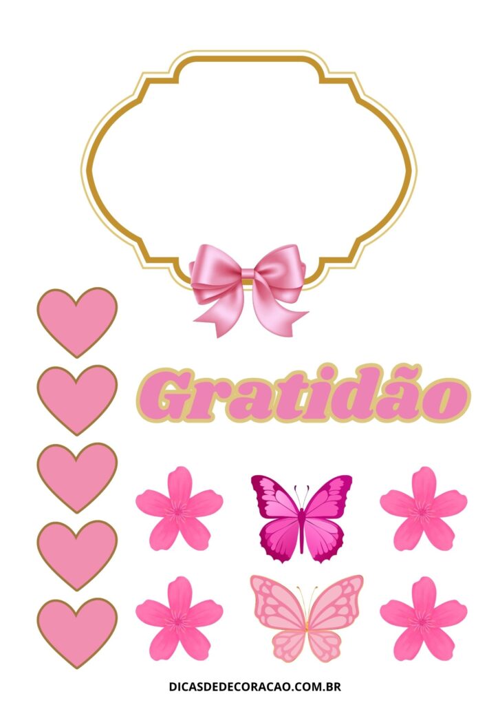 topo de bolo feminino dourado