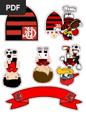 topo de bolo flamengo adulto
