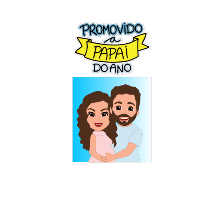 topo de bolo flork papai do ano