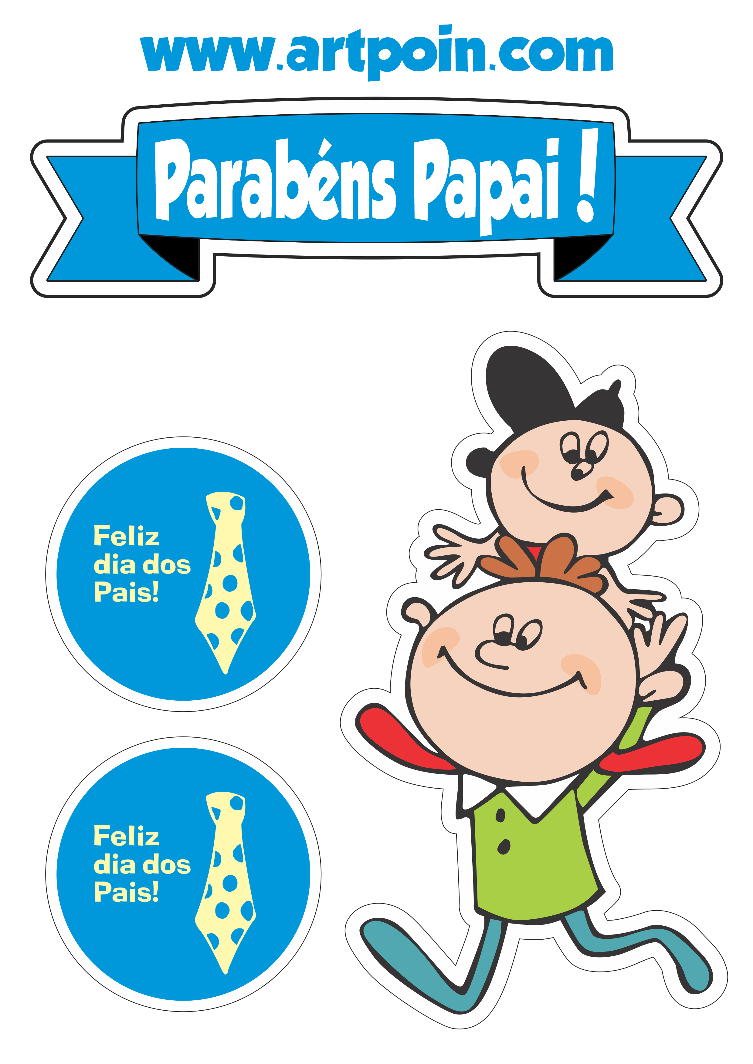 topo de bolo para imprimir grátis papai