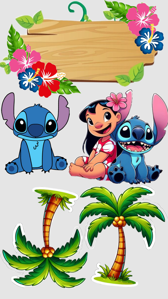 Topo de bolo Stitch personalizado