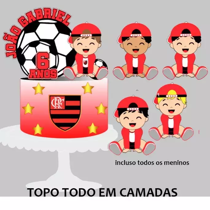 topper flamengo baby png