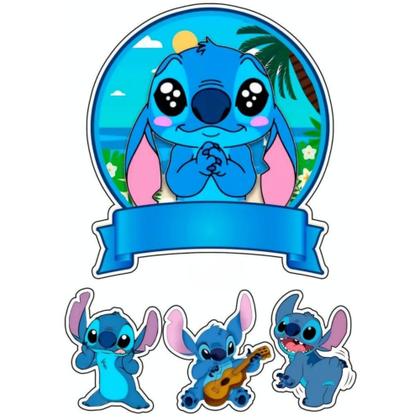 Topper de bolo Lilo e Stitch