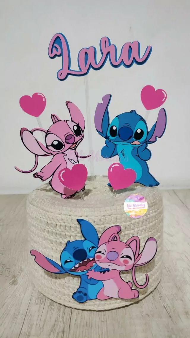 Topper de bolo Stitch 3D