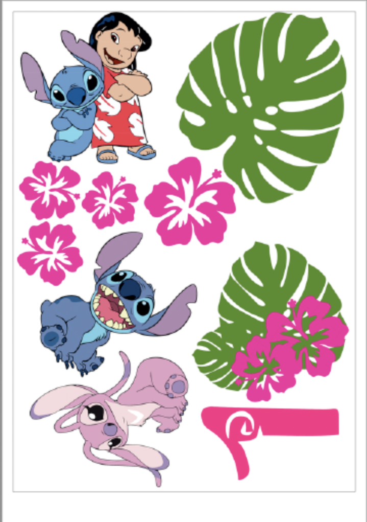 stitch birthday cake topper png
