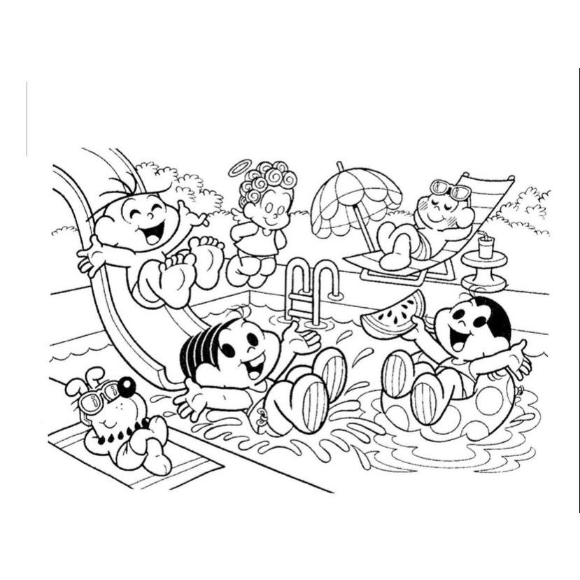 Turma da Mônica para colorir online