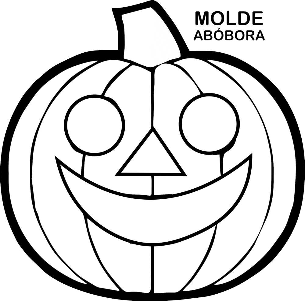 abóbora de halloween para recortar e colar