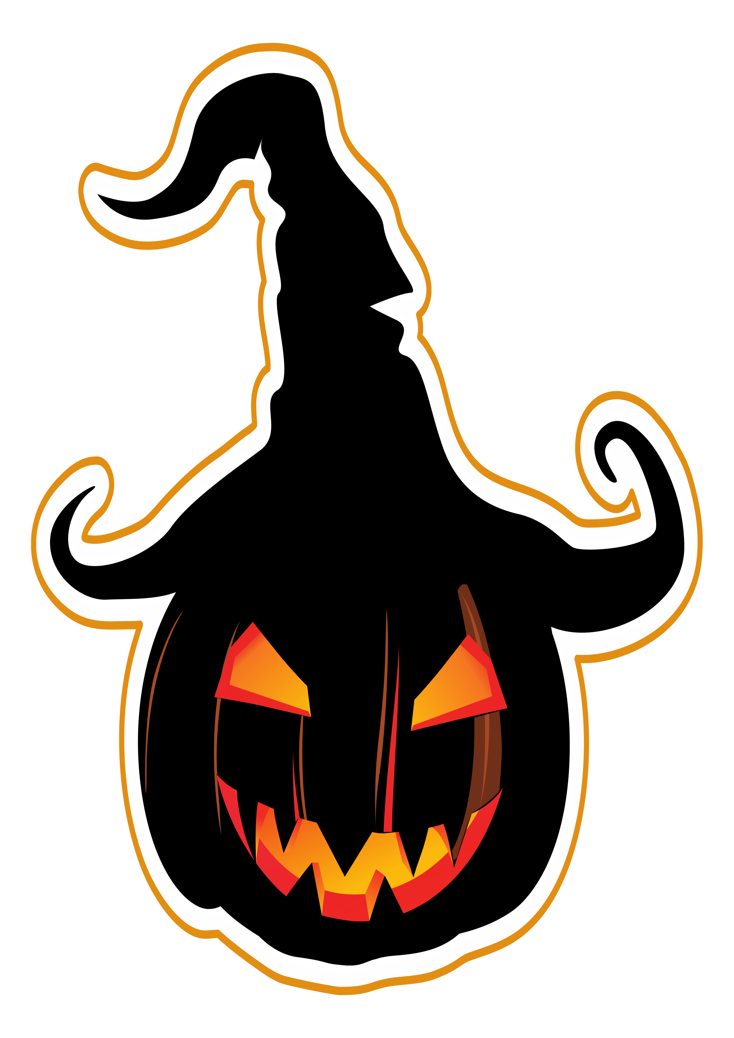 abóbora de halloween para decorar festa imprimir