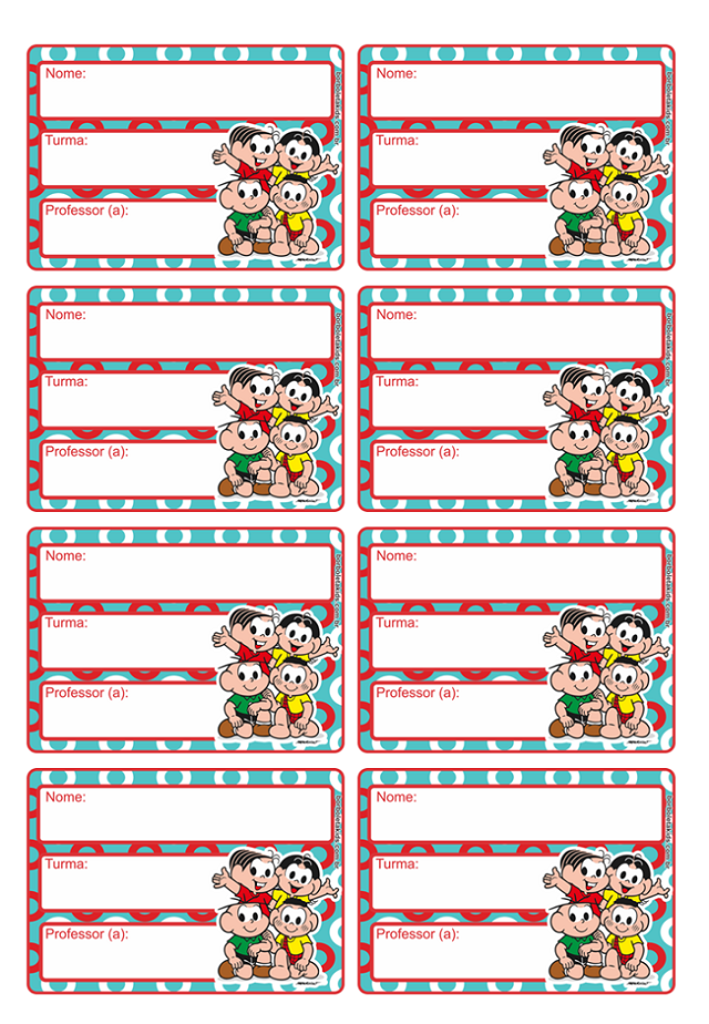 figurinha para caderno escolar imprimir