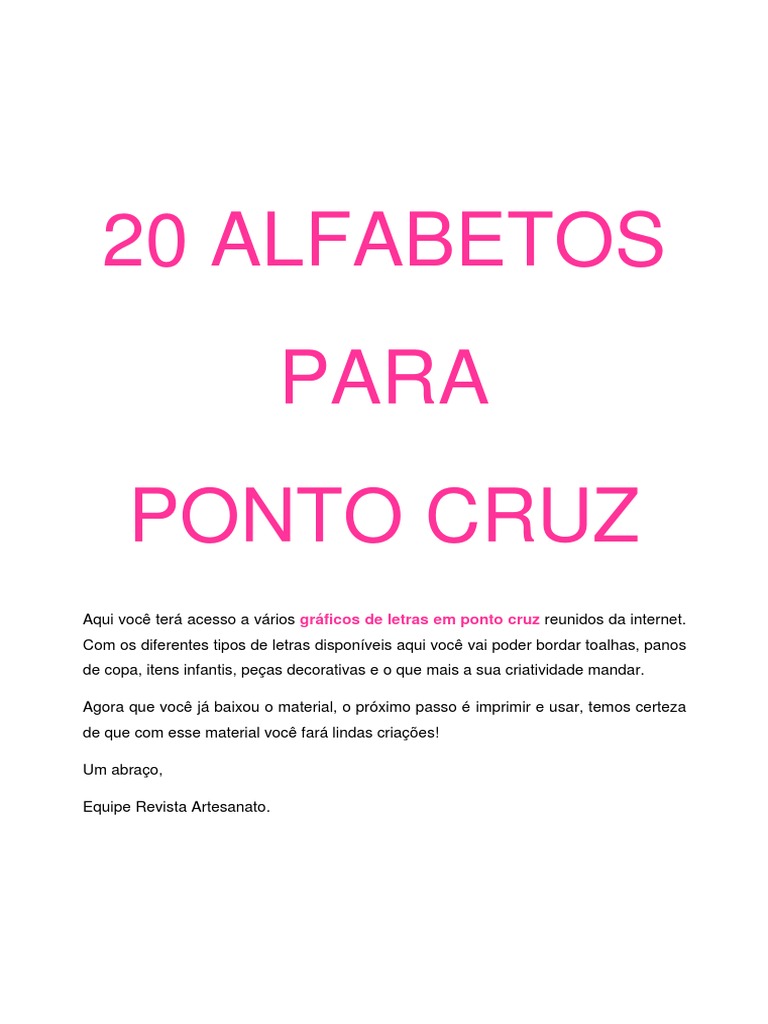 alfabeto ponto cruz para bebês