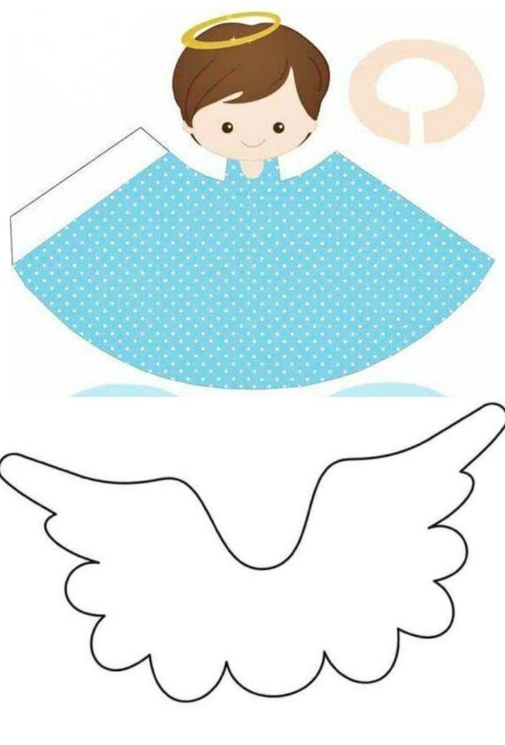 anjinho de papel molde para imprimir