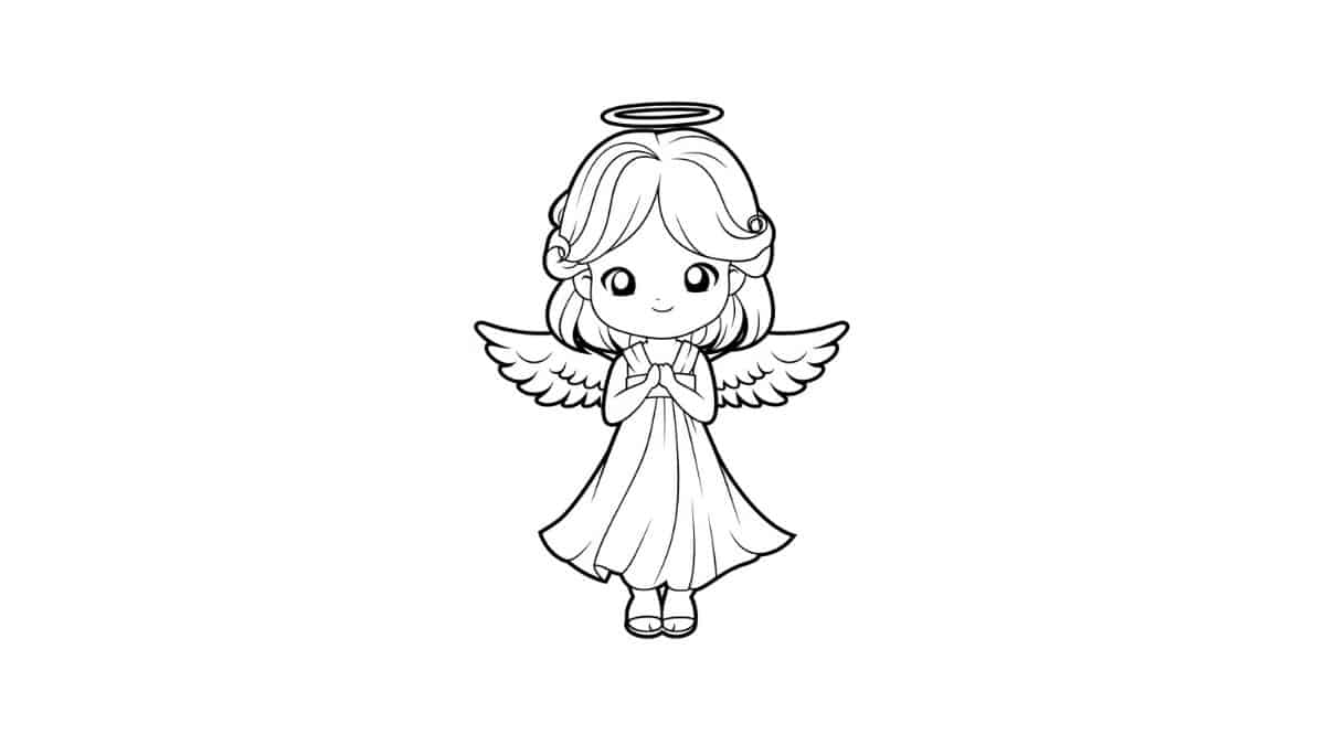figura de anjo para colorir