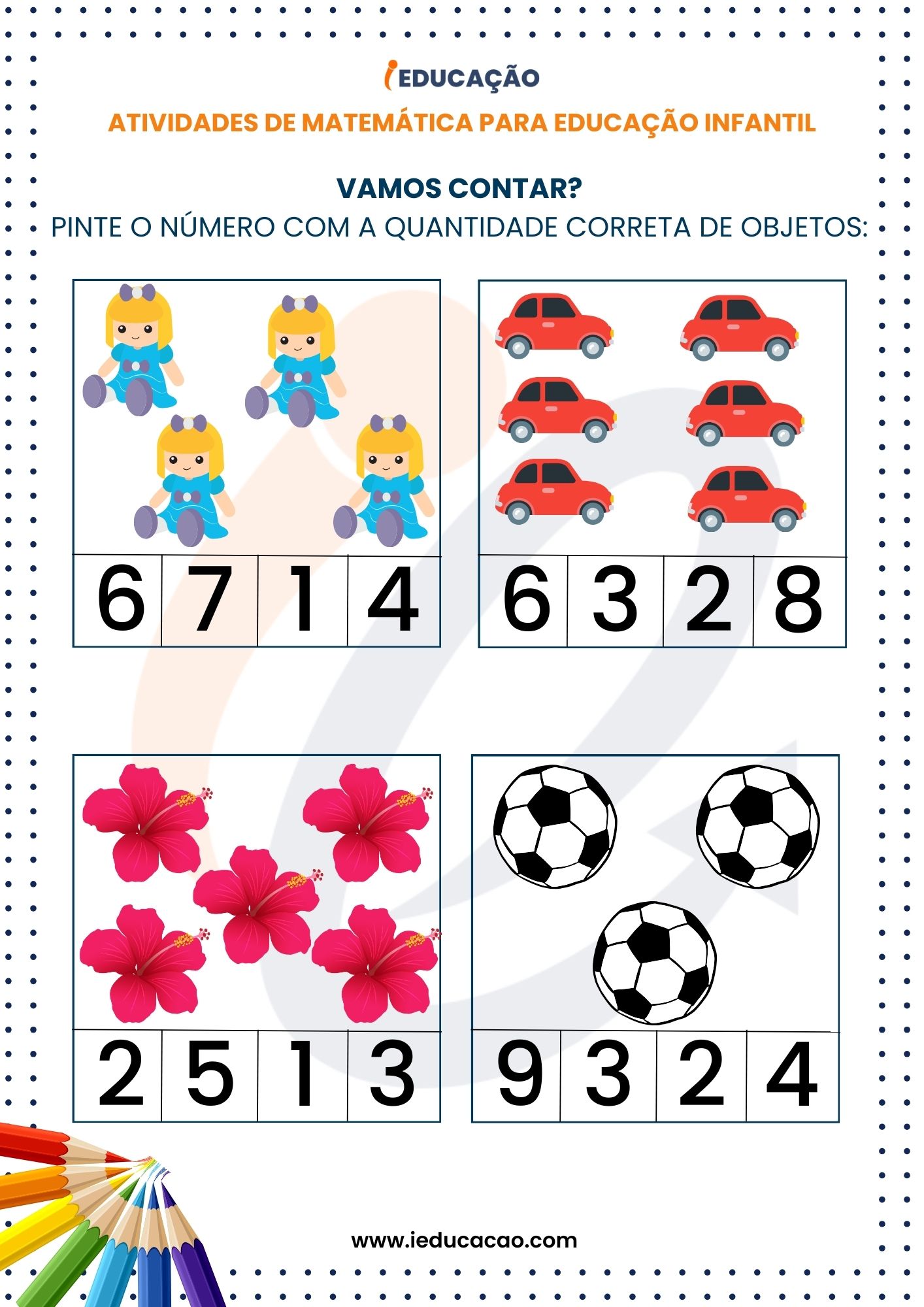 atividades matemáticas para pré-escola