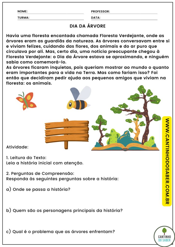 atividades dia da arvore 2 ano fundamental