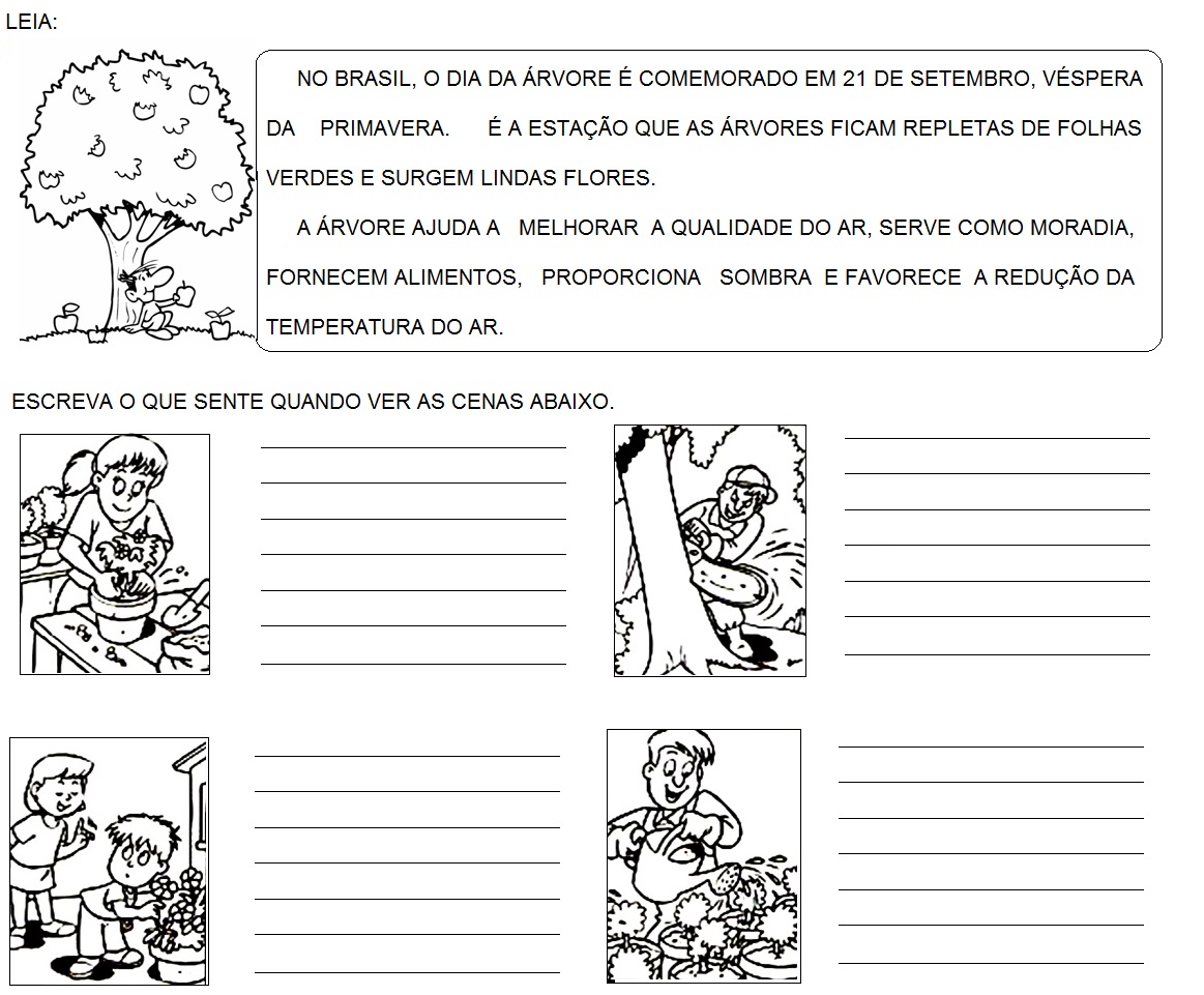atividades dia da arvore 2 ano fundamental