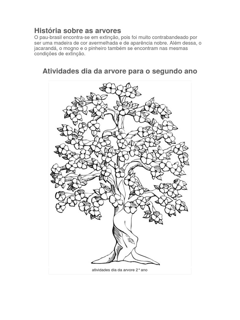 ciências naturais dia da arvore 2 ano