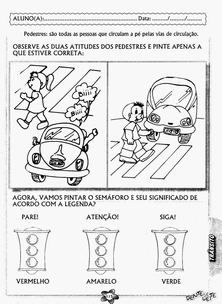 atividades educativas trânsito infantil