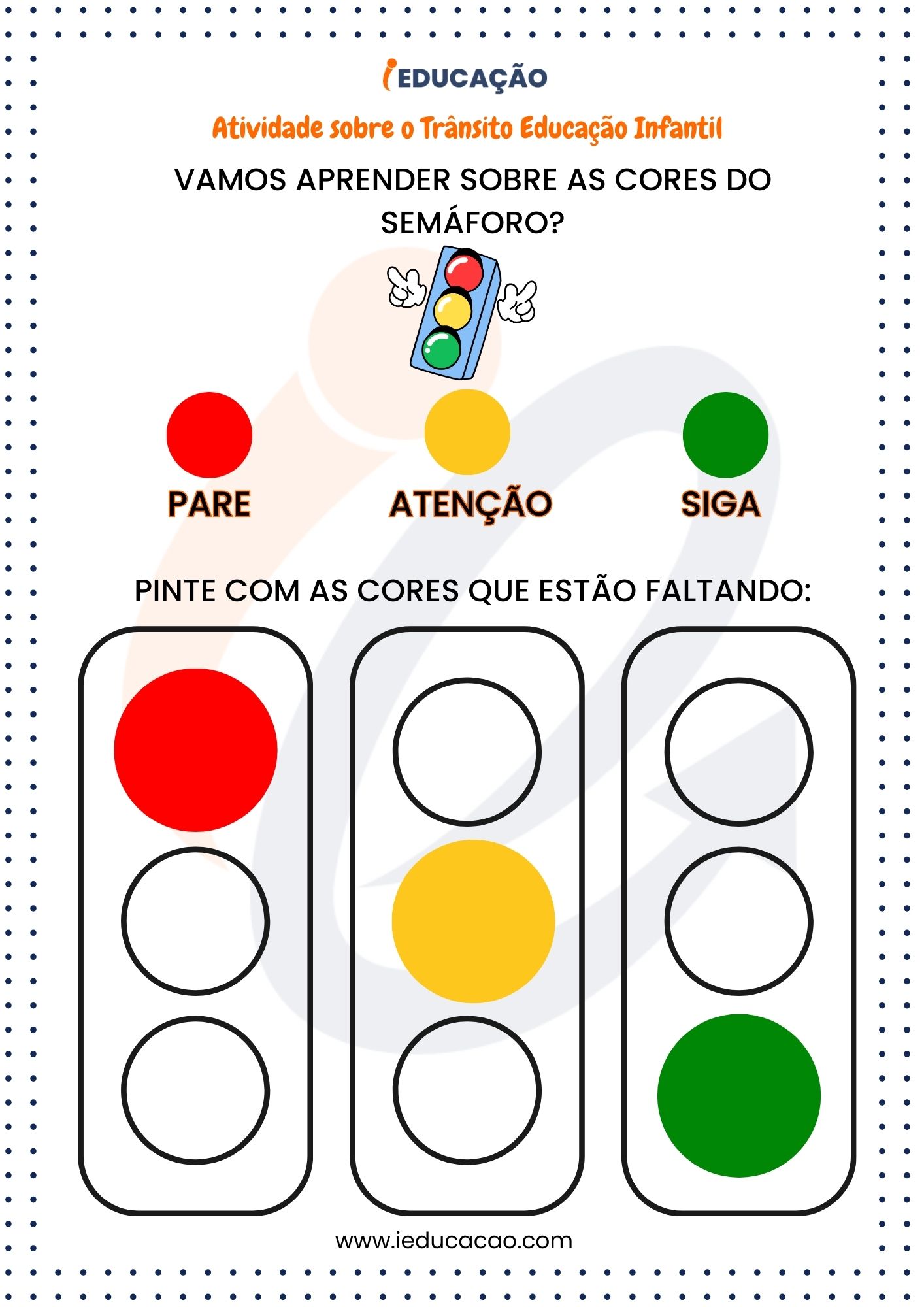 atividades de segurança no trânsito para bebês