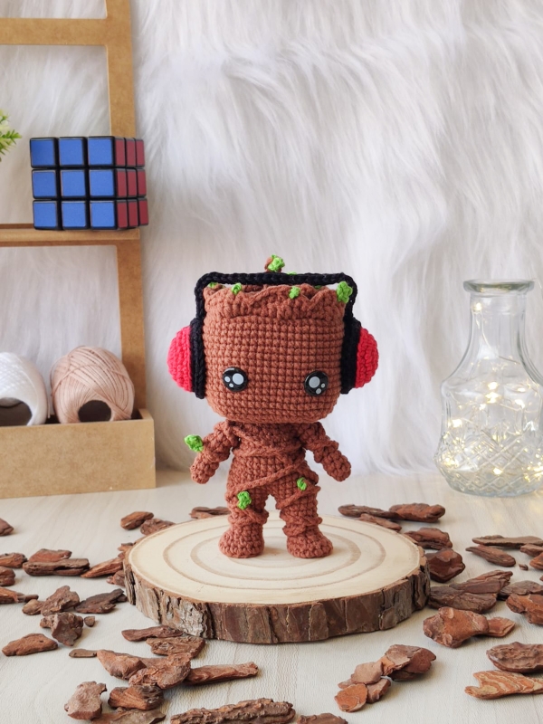 como fazer Groot de crochê